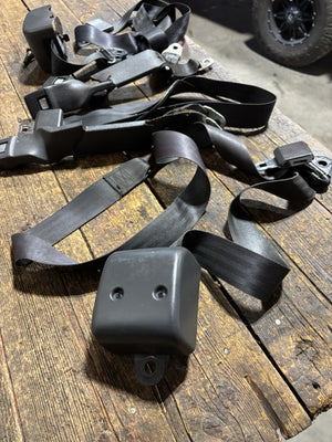 1989 - 1993 DODGE RAM 1ST GEN GREY BENCH SEAT SEATBELT BELT SET