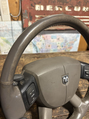 2006 - 2009 DODGE RAM 2500 3500 STEERING WHEEL W VOLUME RADIO CRUISE CONTROLS