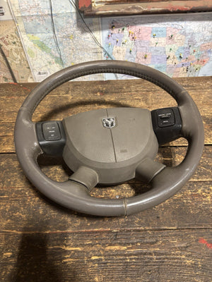 2006 - 2009 DODGE RAM 2500 3500 STEERING WHEEL W VOLUME RADIO CRUISE CONTROLS