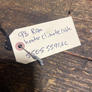 1998 DODGE RAM TRUCK CLIMATE HEATER CONTROL CABLE 55055591AC
