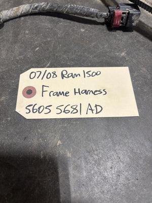 2007 2008 DODGE RAM 1500 CHASSIS FRAME HARNESS 56055681ad 4dr Shortbox