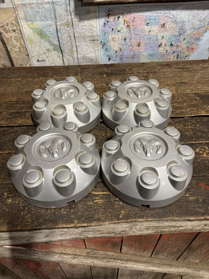 OEM 2003 - 2012 Dodge Ram 2500/3500 SET OF GREY Center HUB Caps 52121450AD