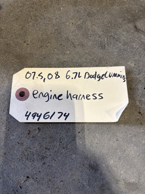 2007 .5 2008 DODGE RAM 6.7L AUTO CUMMINS ENGINE WIRING HARNESS 4946174
