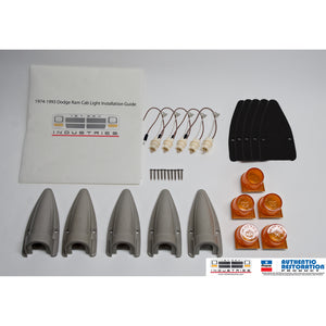 1974-1993 Cab Clearance Lights – Factory Gray Housing with Amber Lens