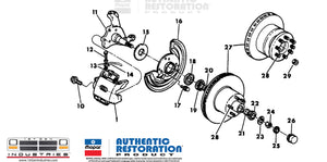 89-93 1ST GEN DODGE RAM D250/350 Front Hub Bearing and Seal Kit – Mopar Authentic Restoration