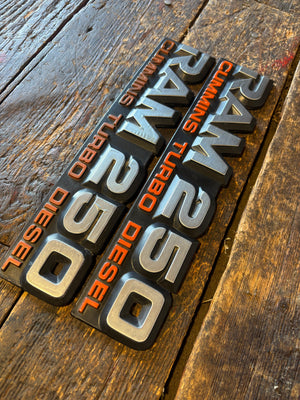 1989 - 1993 DODGE RAM 250 EMBLEMS DECALS FENDER BADGES SET