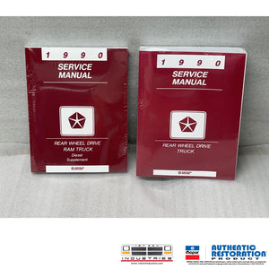 Mopar 1990 Dodge Ram Factory Service Manuals – Body and Diesel Supplement 2 Book Set