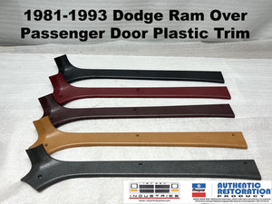 OEM 1ST GEN DODGE RAM Interior Trim – Above Passenger Door (RH) Mopar PN #584 PICK YOUR COLOR