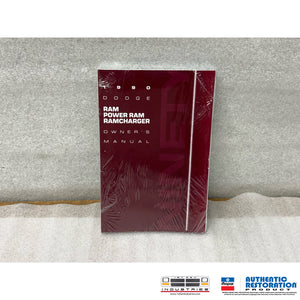 1990 Ram/Ramcharger Gas Engine Owner’s Manual – Mopar Authentic Reproduction
