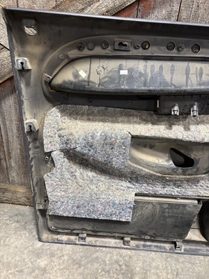 1998 - 2002 2ND GEN DODGE RAM LARAMIE WOODGRAIN AGATE DARK GREY DOOR PANEL SET