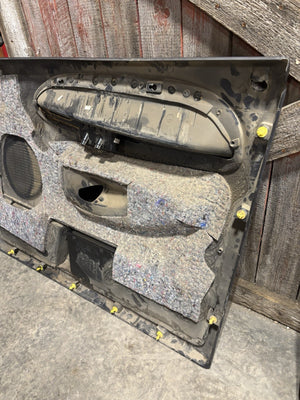 1998 - 2002 2ND GEN DODGE RAM LARAMIE WOODGRAIN AGATE DARK GREY DOOR PANEL SET