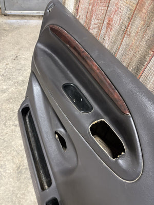 1998 - 2002 2ND GEN DODGE RAM LARAMIE WOODGRAIN AGATE DARK GREY DOOR PANEL SET