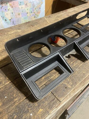 1989 - 1993 DODGE RAM 150 250 350 DASH BEZEL SURROUND BLACK NO VENTS