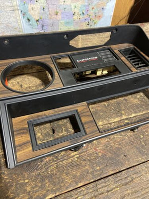 1989-1993 DODGE RAM 250 350 1ST GEN CUMMINS WOODGRAIN DASH BEZEL Message Center