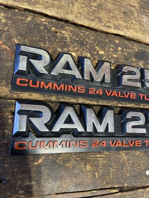 SET OF 1998 .5 - 2002 DODGE RAM 2500 24V CUMMINS DOOR DECALS EMBLEMS