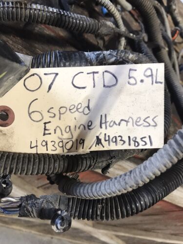 2007 DODGE RAM 2500 3500 5.9 CUMMINS MANUAL ENGINE /TRANSMISSION HARNESS 4931851