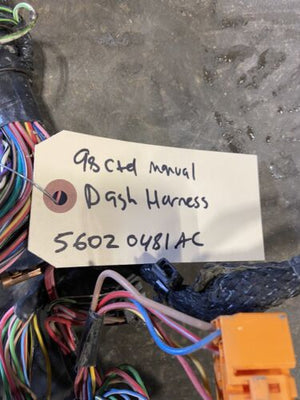 1998 DODGE RAM 2500 3500 12V/ 24V CUMMINS MANUAL DASH HARNESS 56020481AC