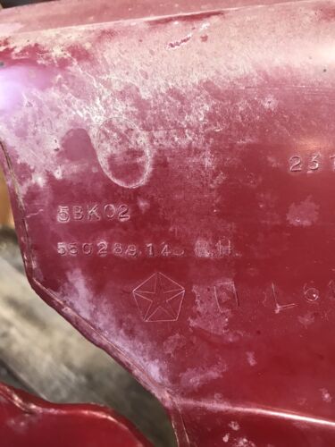 1989-1993 DODGE RAM RED PASSENGER RIGHT SIDE CORNER SEATBELT TRIM 55028914