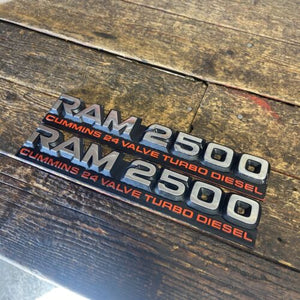 1998 .5-2002 DODGE RAM 2500 5.9L 24V CUMMINS DOOR EMBLEMS DECALS