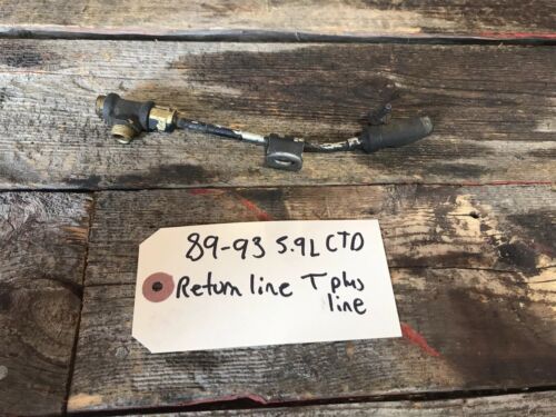 89-93 5.9L 12V CUMMINS RETURN LINE & T FITTING DODGE RAM 250/350 FIRST GEN CTD