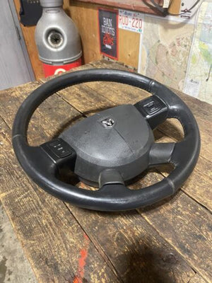 2004 - 2009 DODGE RAM 2500 3500 COMPLETE STEERING WHEEL W CRUISE VOLUME CONTROLS