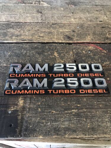 1994 1995 1996 1997 DODGE RAM 2500 12V CUMMINS TURBO DIESEL EMBLEM SET DECALS