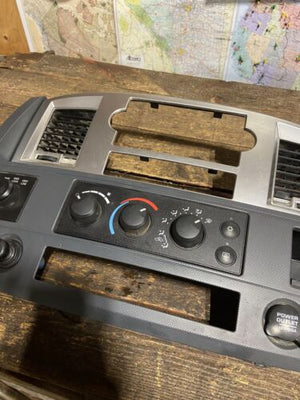 2006 - 2009 DODGE RAM 2500 3500 CENTER DASH BEZEL SURROUND + CLIMATE CONTROL