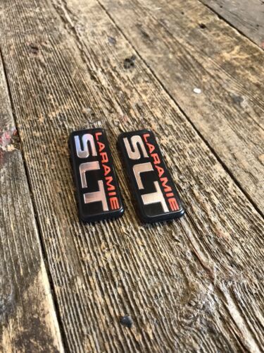 1994-2002 DODGE RAM 1500 2500 3500 LARAMIE SLT BADGES EMBLEMS OEM SET / PAIR