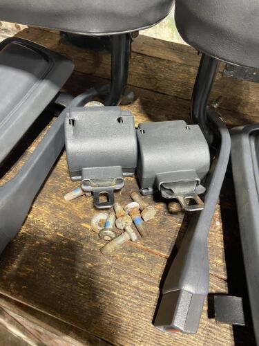 1992 1993 DODGE RAM 250 350 EXTENDED CAB GREY REAR SEATS &amp; REAR SEAT BELT SET