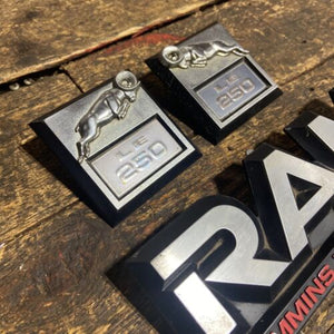 OEM 1989 1990 DODGE RAM 250 CUMMINS DIESEL EMBLEMS (NOT FULL SET)