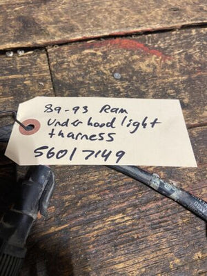 1989 - 1993 DODGE RAM 250 350 CUMMINS UNDER HOOD LIGHT + HARNESS 56017149