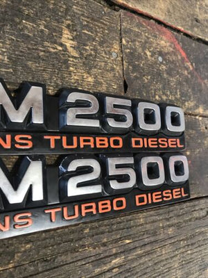 1994 1995 1996 1997 DODGE RAM 2500 12V CUMMINS TURBO DIESEL EMBLEM SET DECALS