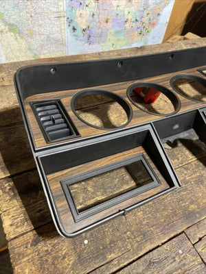 1989-1993 DODGE RAM 250 350 1ST GEN CUMMINS WOODGRAIN DASH BEZEL Message Center