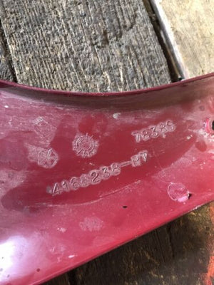 1989-1993 DODGE RAM PASSENGER RIGHT SIDE RED A PILLAR TRIM 4168238