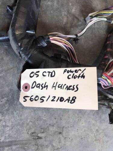 2004 2005 DODGE RAM 2500 3500 CUMMINS DASH WIRING HARNESS 56051210AB CLOTHPOWER