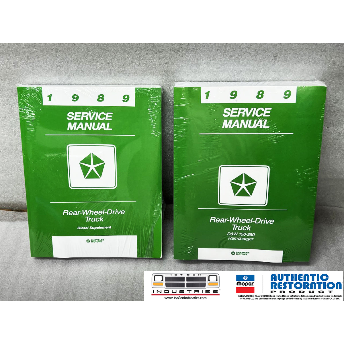 Mopar 1989 Dodge Ram Factory Owner Service Manuals – Body and Diesel Supplement 2 Book Set