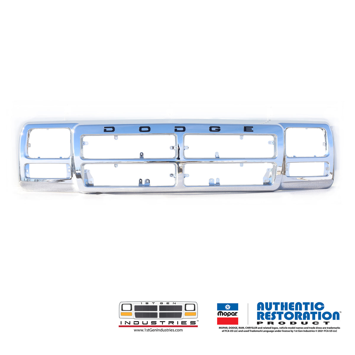 OEM NEW 1991-1993 1ST GEN Dodge Ram Grill – Chrome – Mopar 55026081