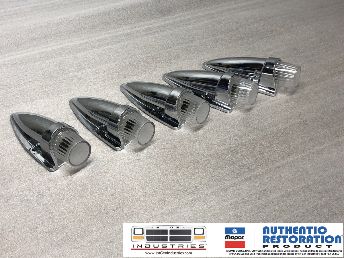 1974-1993 Cab Clearance Lights – Chrome Housing and Clear Lens