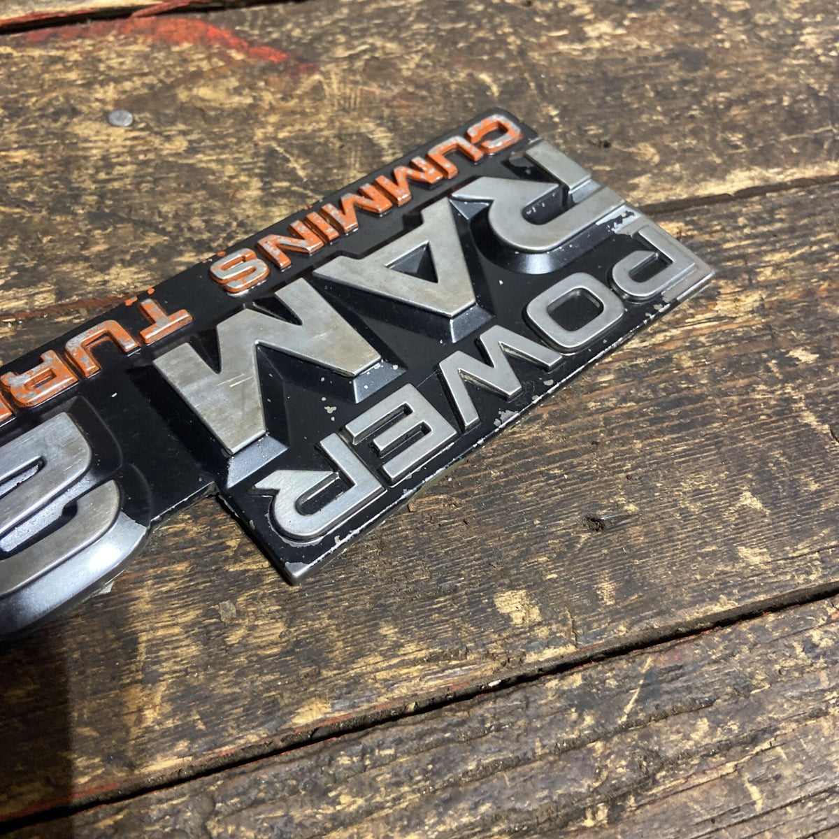 OEM 1989-1993 DODGE POWER RAM 250 CUMMINS SINGLE EMBLEM BADGE 4x4