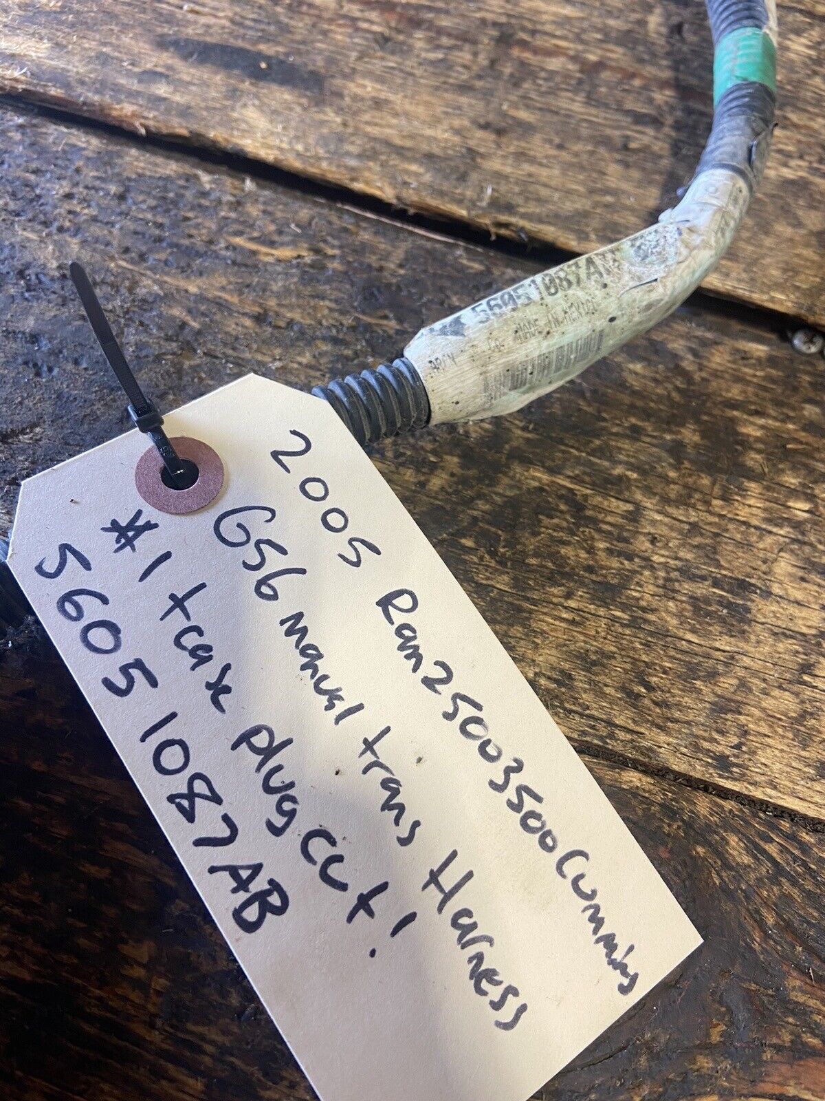 2005 DODGE RAM 2500 3500 CUMMINS 6SPD MANUAL TRANSMISSION HARNESS 56051087AB