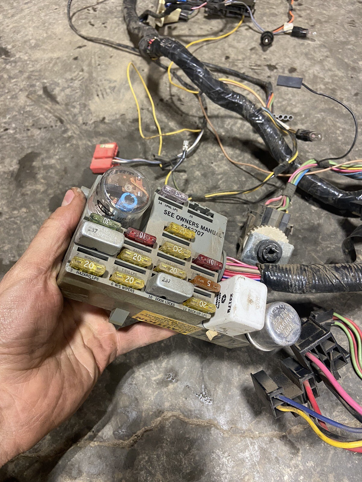 1989 DODGE RAM 250 350 CUMMINS DASH WIRING HARNESS PN 4372783