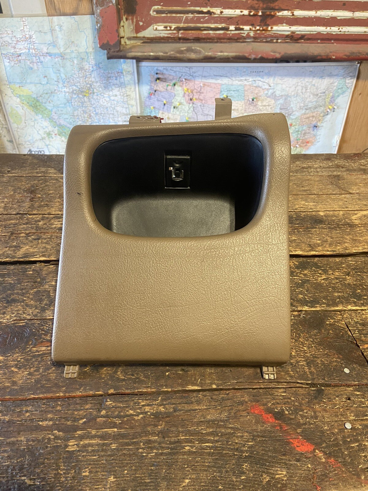 1998-2002 DODGE RAM TAN DASH CUBBY POCKET FOR MANUAL TRUCKS