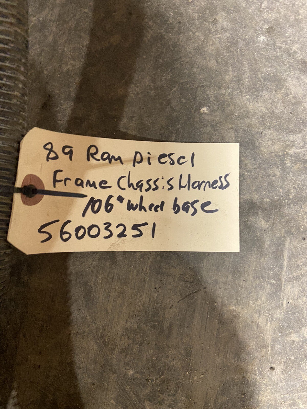 1989 DODGE RAM 250 350 CUMMINS FRAME CHASSIS HARNESS 106" WHEEL BASE 56003251