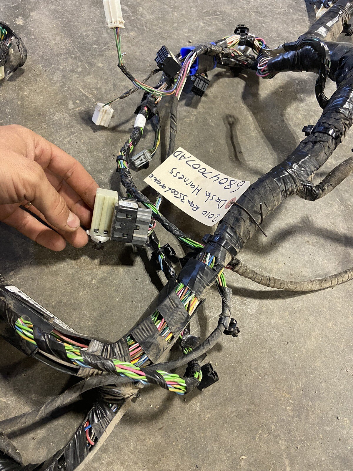 2010 DODGE RAM 2500 3500 CUMMINS LARAMIE AUTOMATI DASH WIRING HARNESS 68047007AD