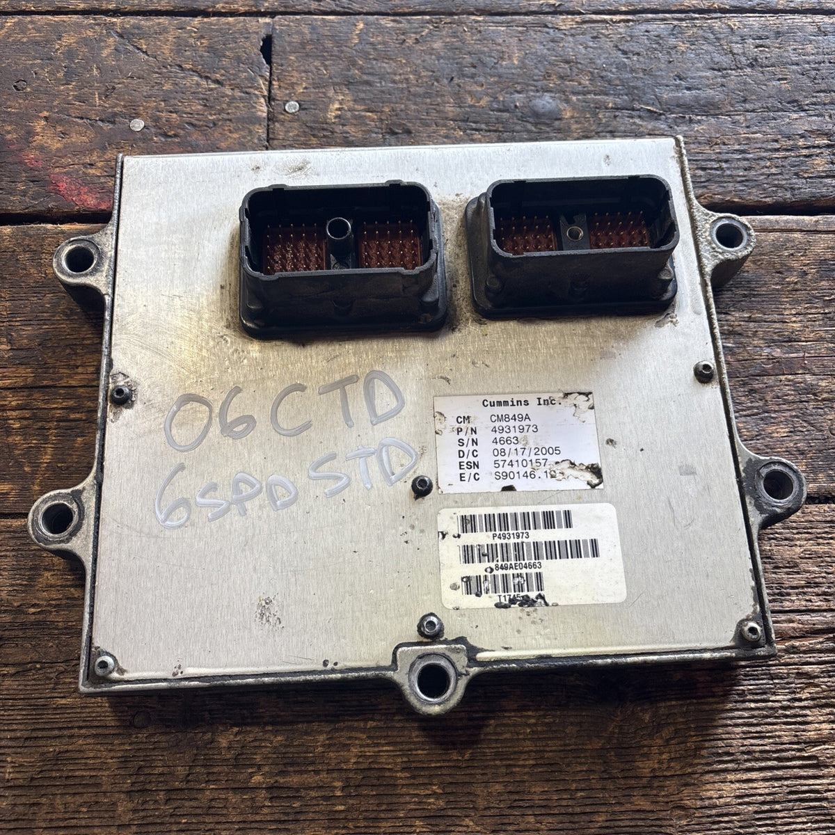 2006 DODGE RAM 2500 3500 CUMMINS 5.9L 6spd MANUAL ECM PN 4931973