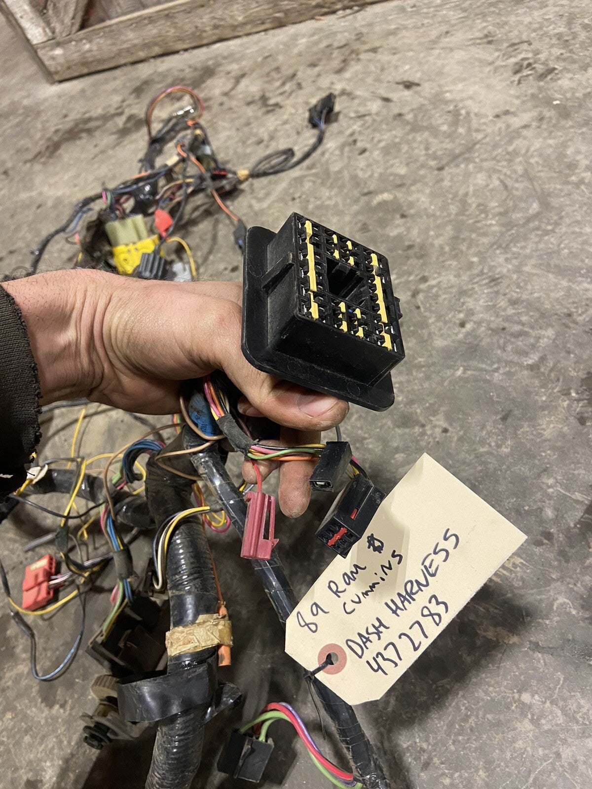 1989 DODGE RAM 250 350 CUMMINS DASH WIRING HARNESS PN 4372783