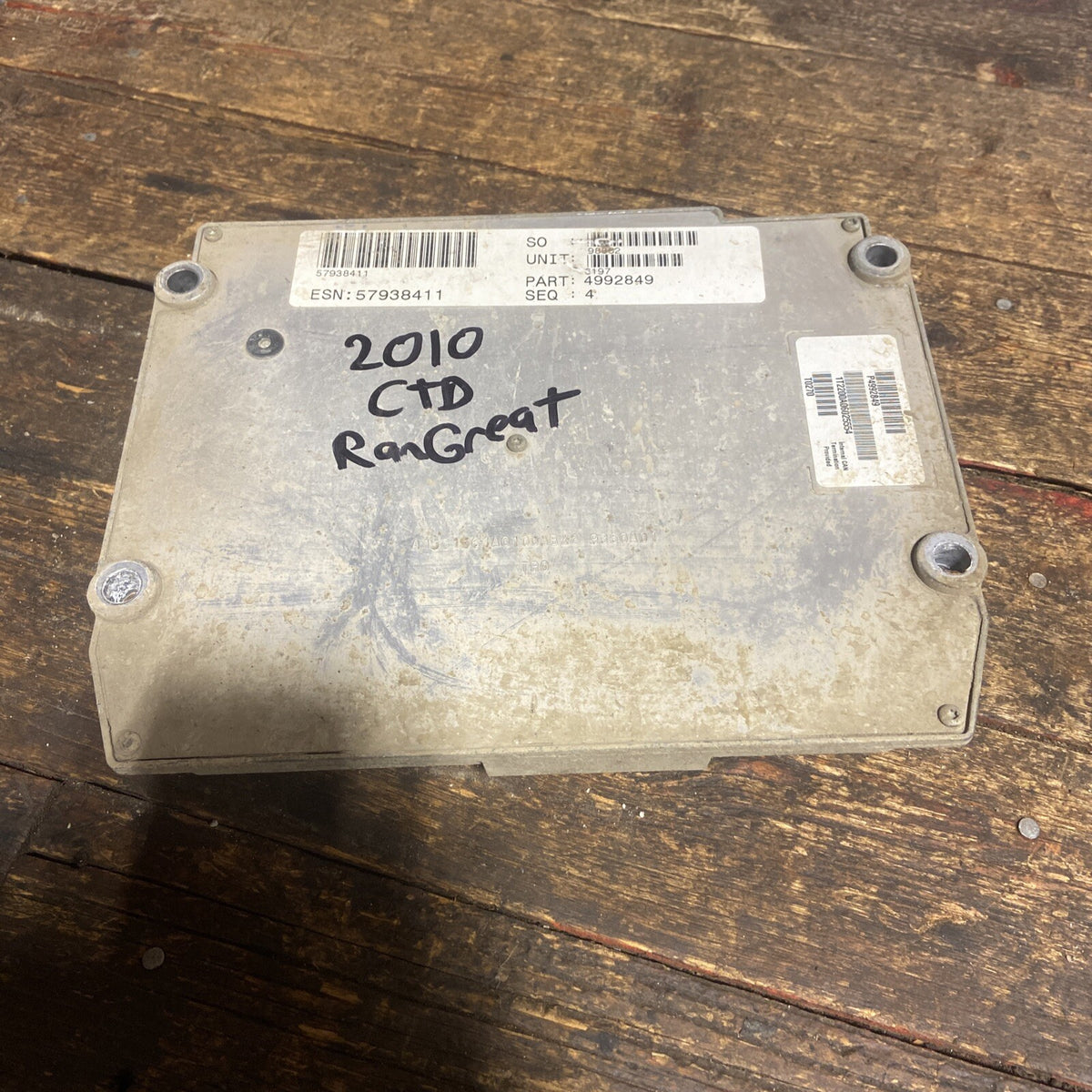 2010 RAM 2500 3500 6.7L CUMMINS AUTO TRANS ECM ENGINE CONTROL MODULE 4992849