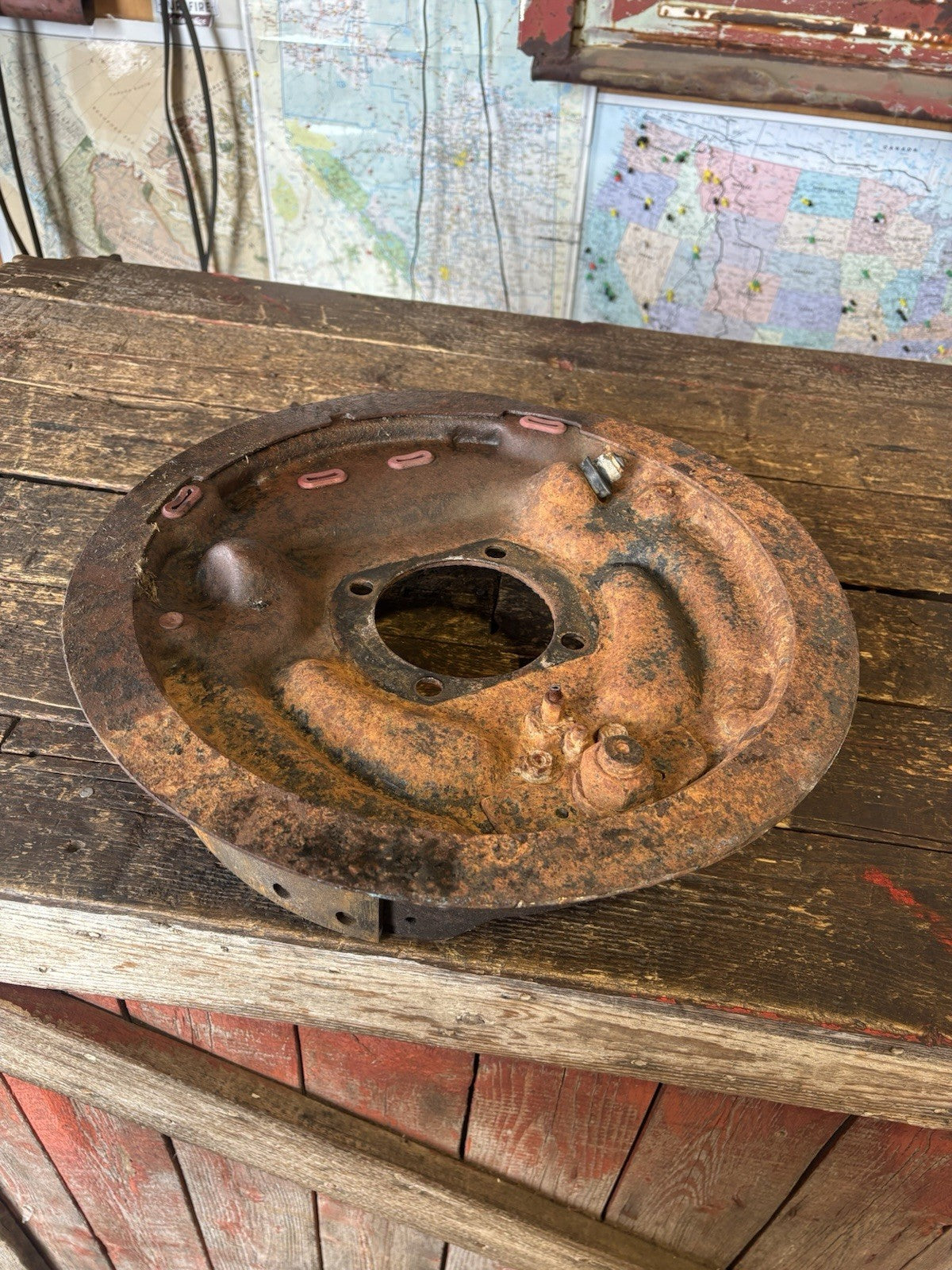 DRIVER SIDE REAR BACKING PLATE 1994-1999 DODGE RAM 2500 DANA 70 OR 80 SRW