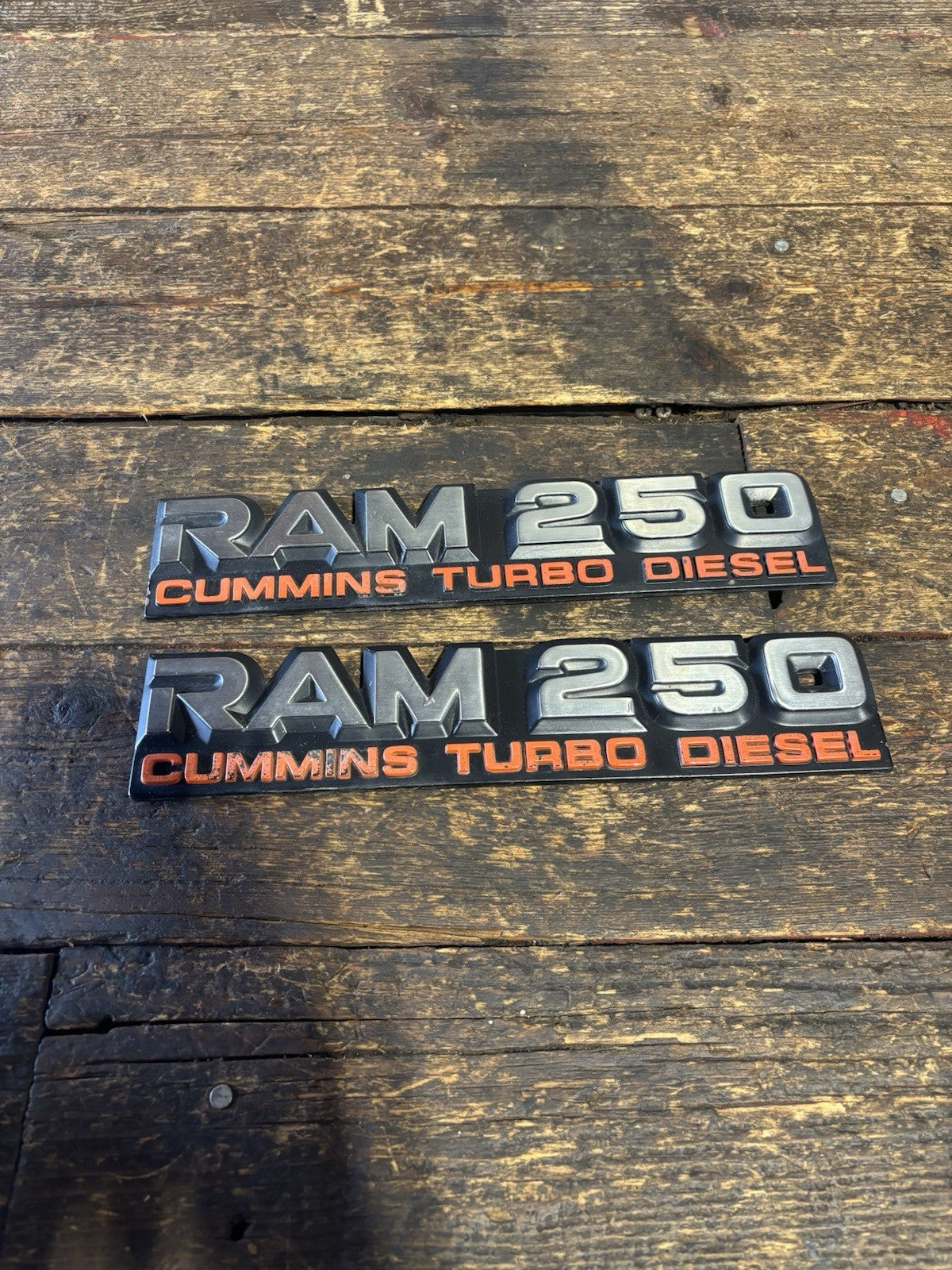 1989 - 1993 DODGE RAM 250 EMBLEMS DECALS FENDER BADGES SET
