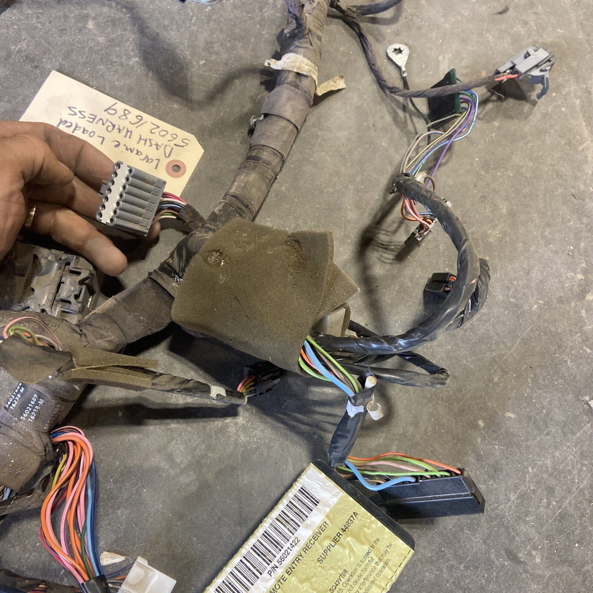 1997 DODGE RAM 25003500 CUMMINS AUTO LARAMIE LOADED DASH WIRING HARNESS 56021689